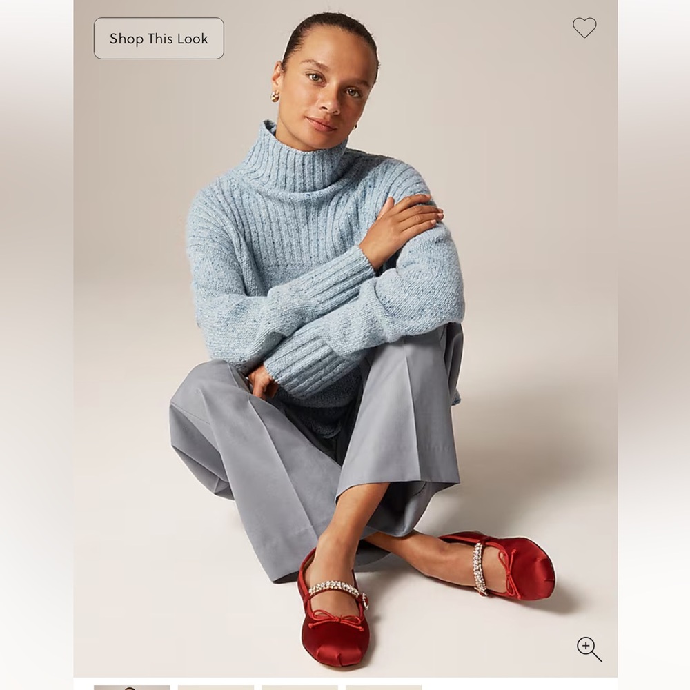 JCrew Logan embellished MaryJane satin flat